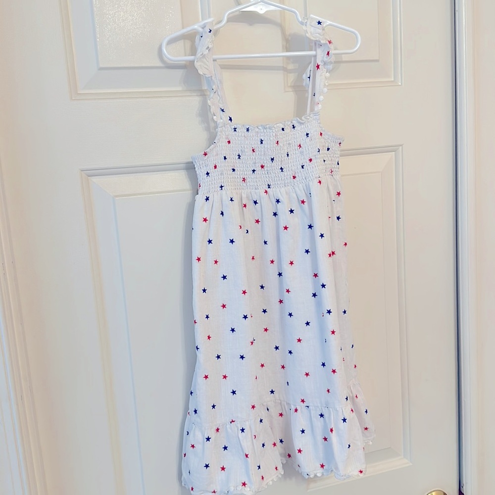 Patriotic lined linen dress 🇺🇸